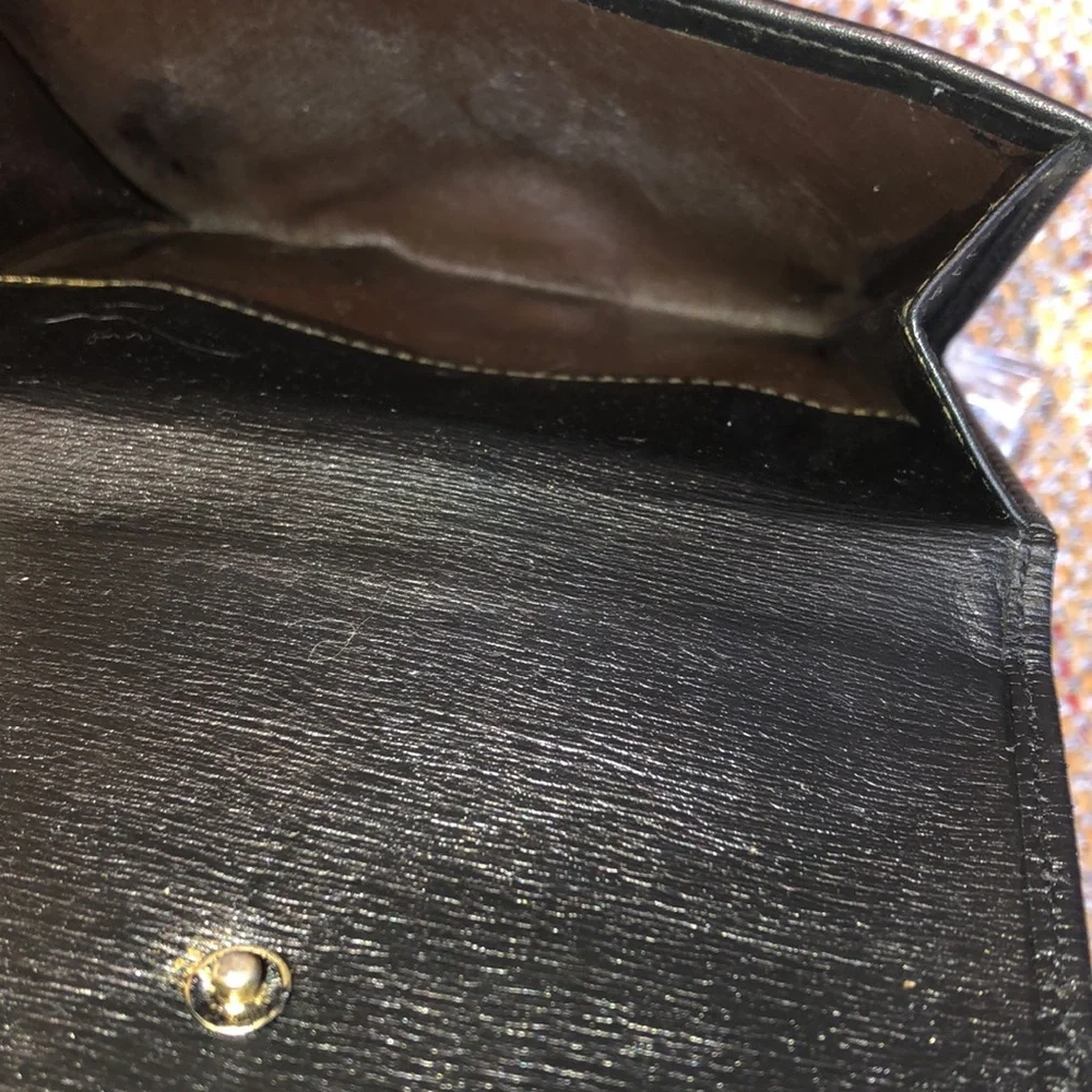 GUCCI Black Leather Jackie Trifold Wallet Vintage